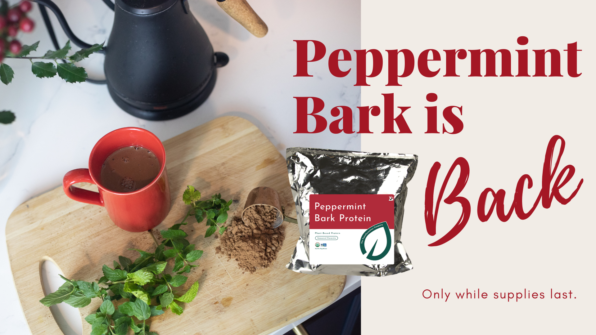 Purium’s Peppermint Bark Protein is Back!